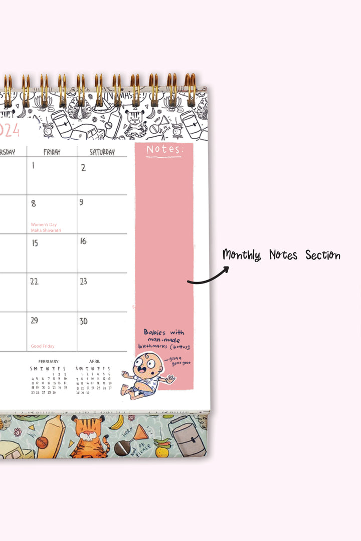 2024 Endearing Desk Calendar