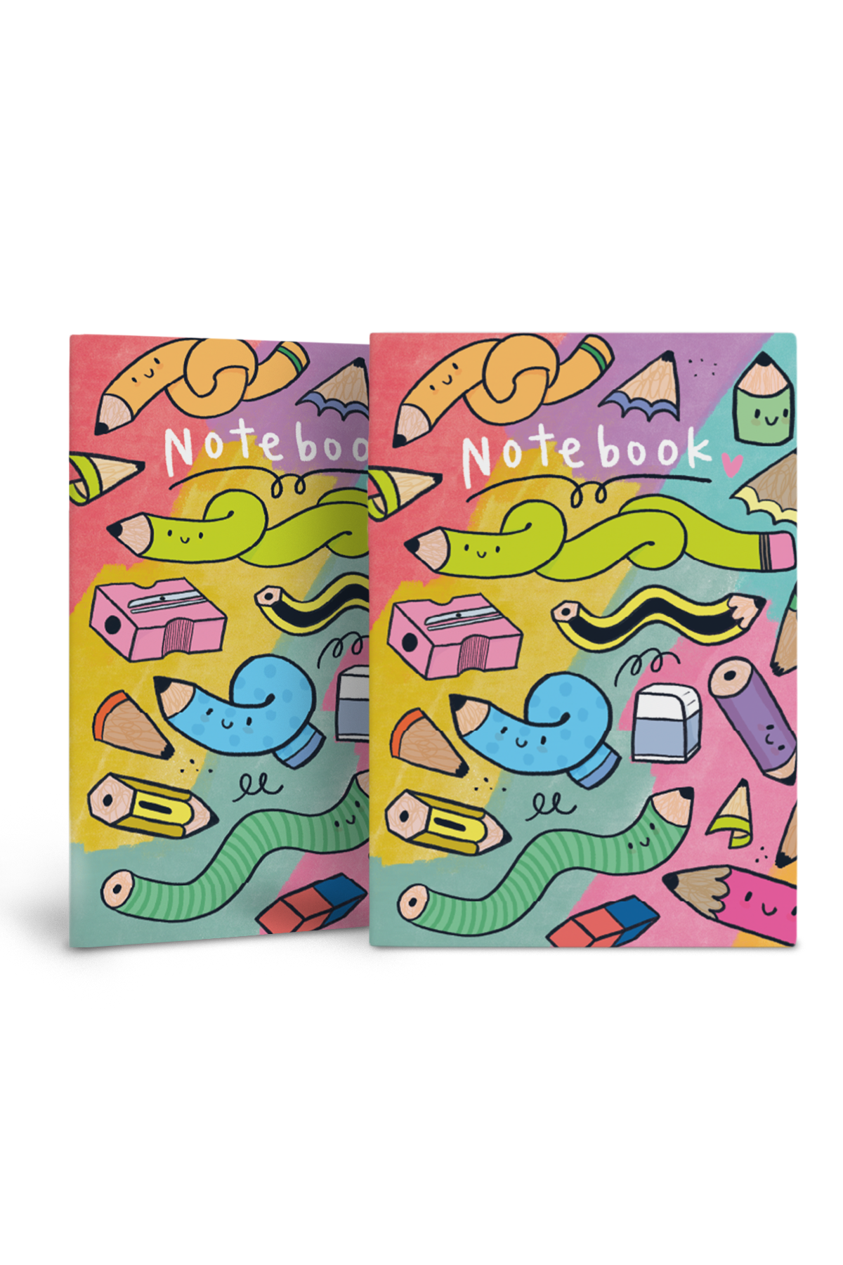 Squiggly Pencils Saddle Stitch Notebook - Combo of 2