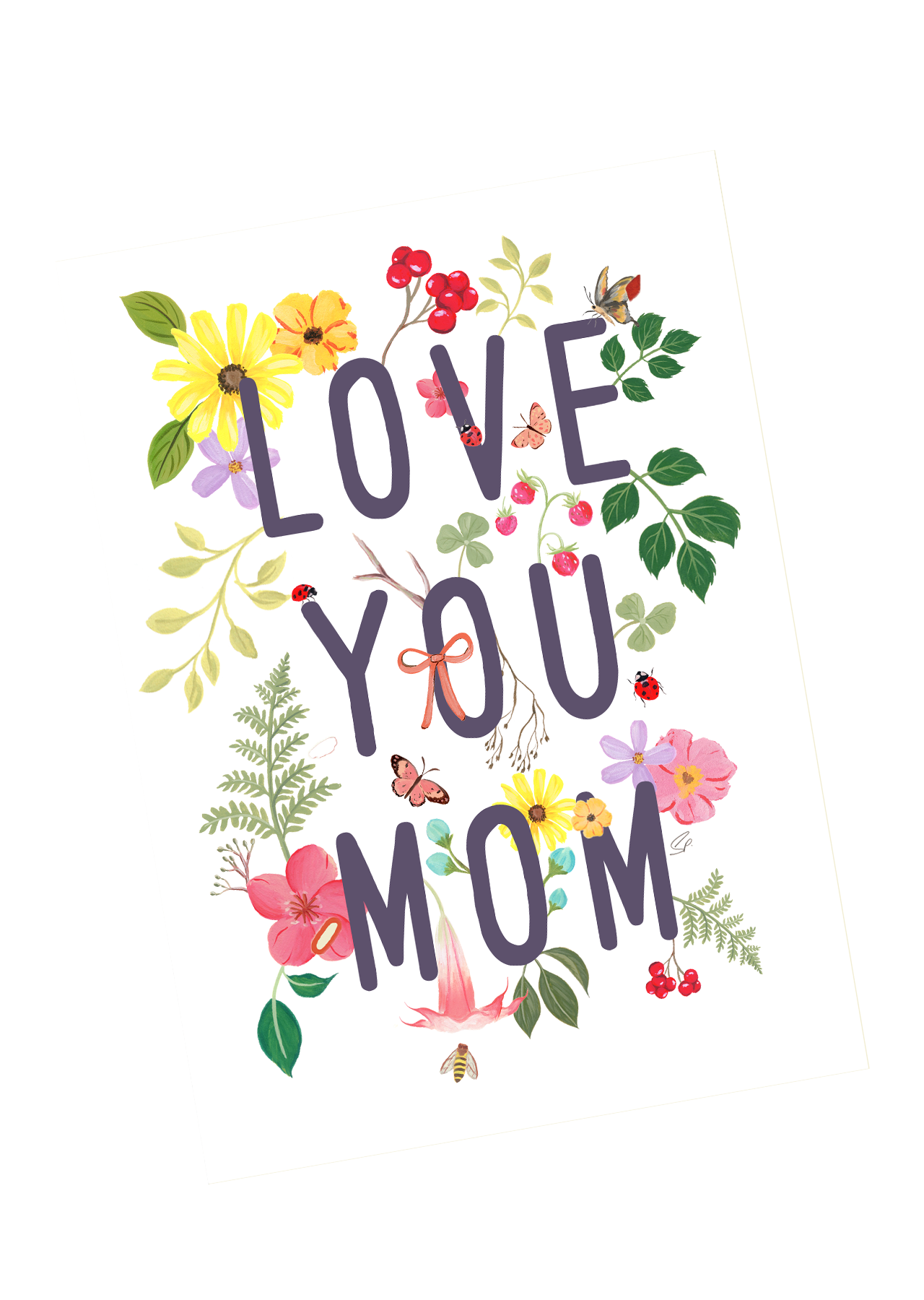 Love You Mom Greeting Card
