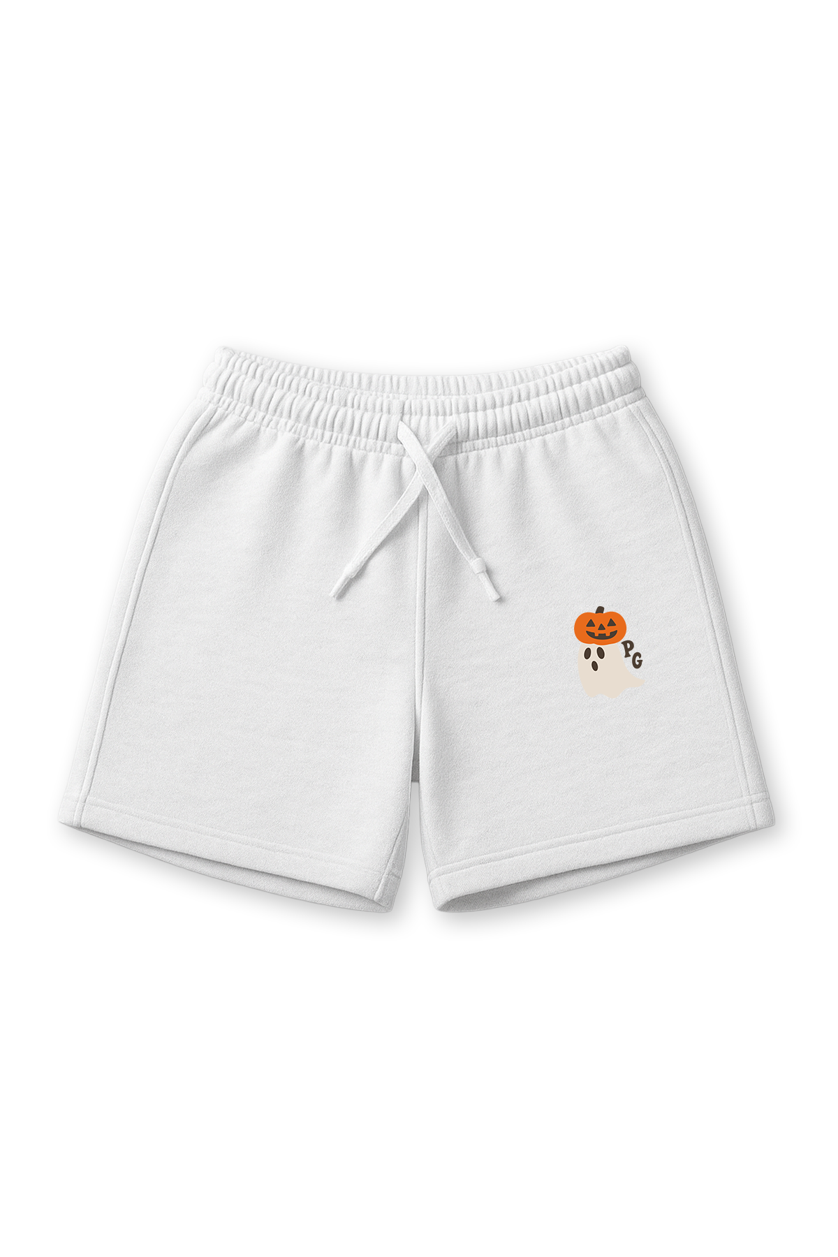 Halloween Pumpkin Ghost Embriodered Men's Terry Shorts