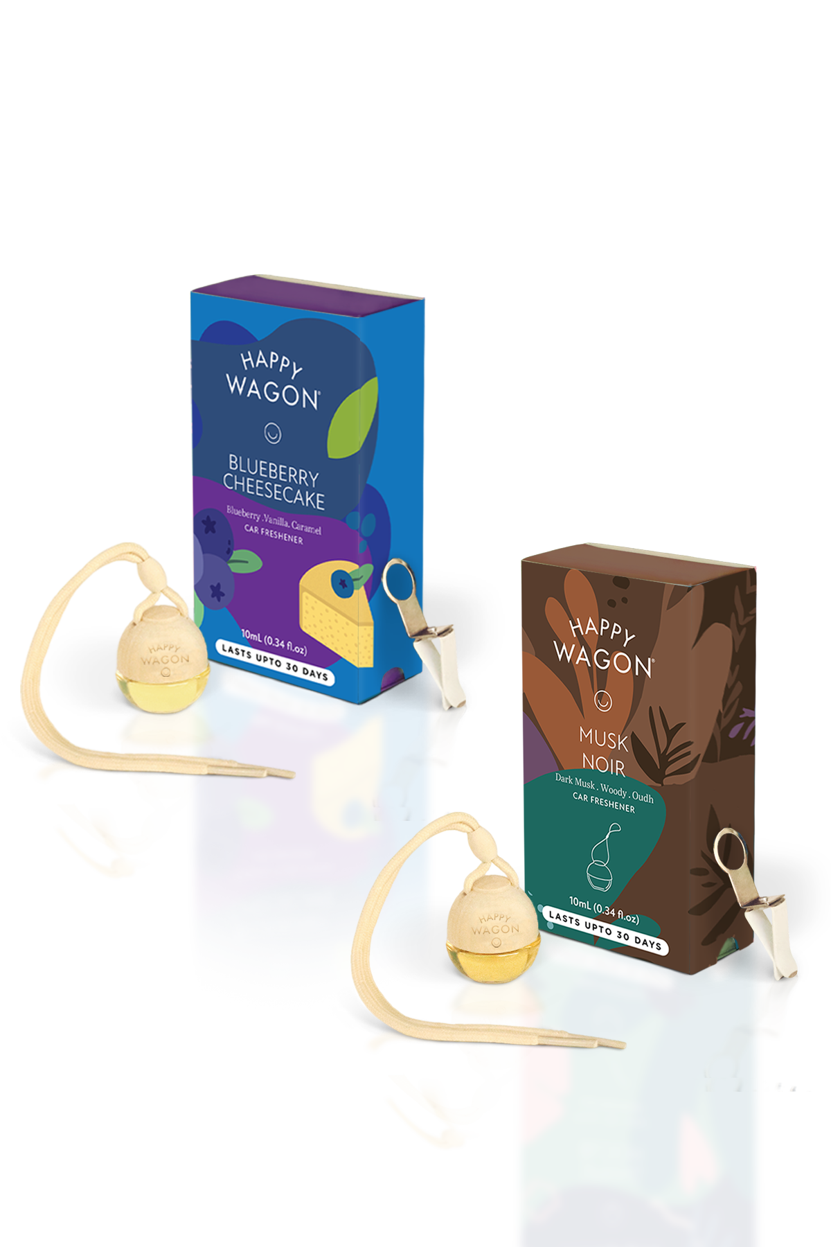Car Freshener - Set of 2 - Blueberry + Musk Noir