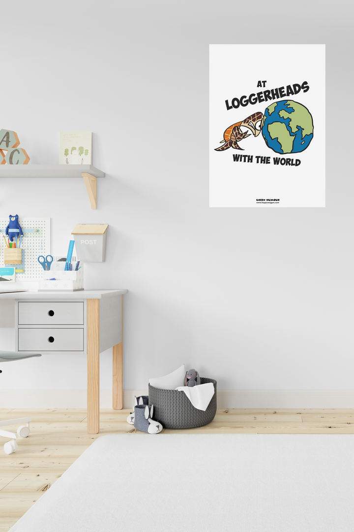 Loggerhead Turtle Non Tearable Poster