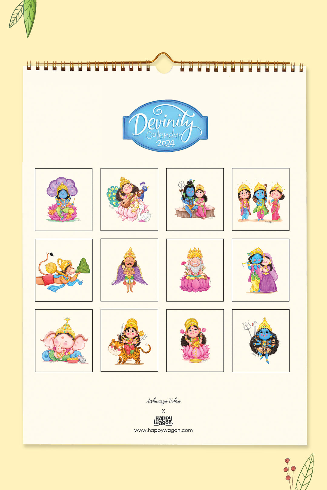 2024 Devinity Gods Wall Calendar