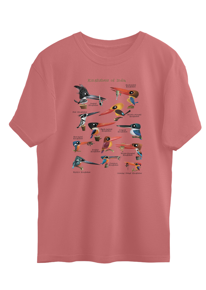 Kingfishers of India T-shirt Oversized T-shirt