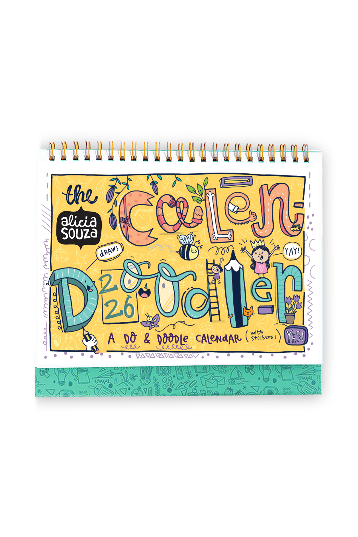 2026 Calendoodler Desk Calendar
