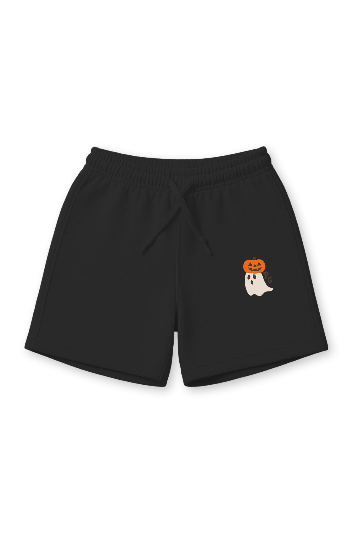Halloween Pumpkin Ghost Embriodered Men's Terry Shorts
