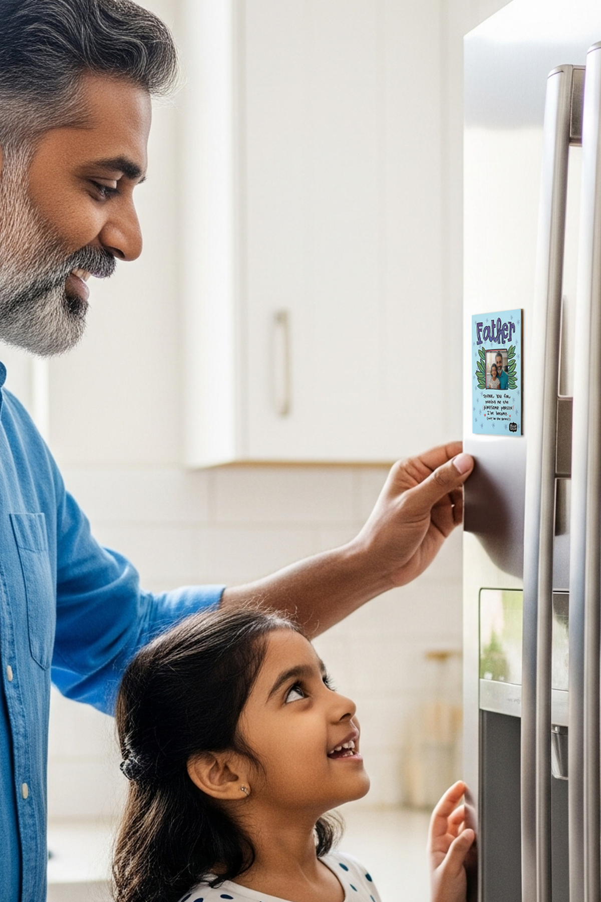 Father's love - Refrigerator magnetic frame (small)