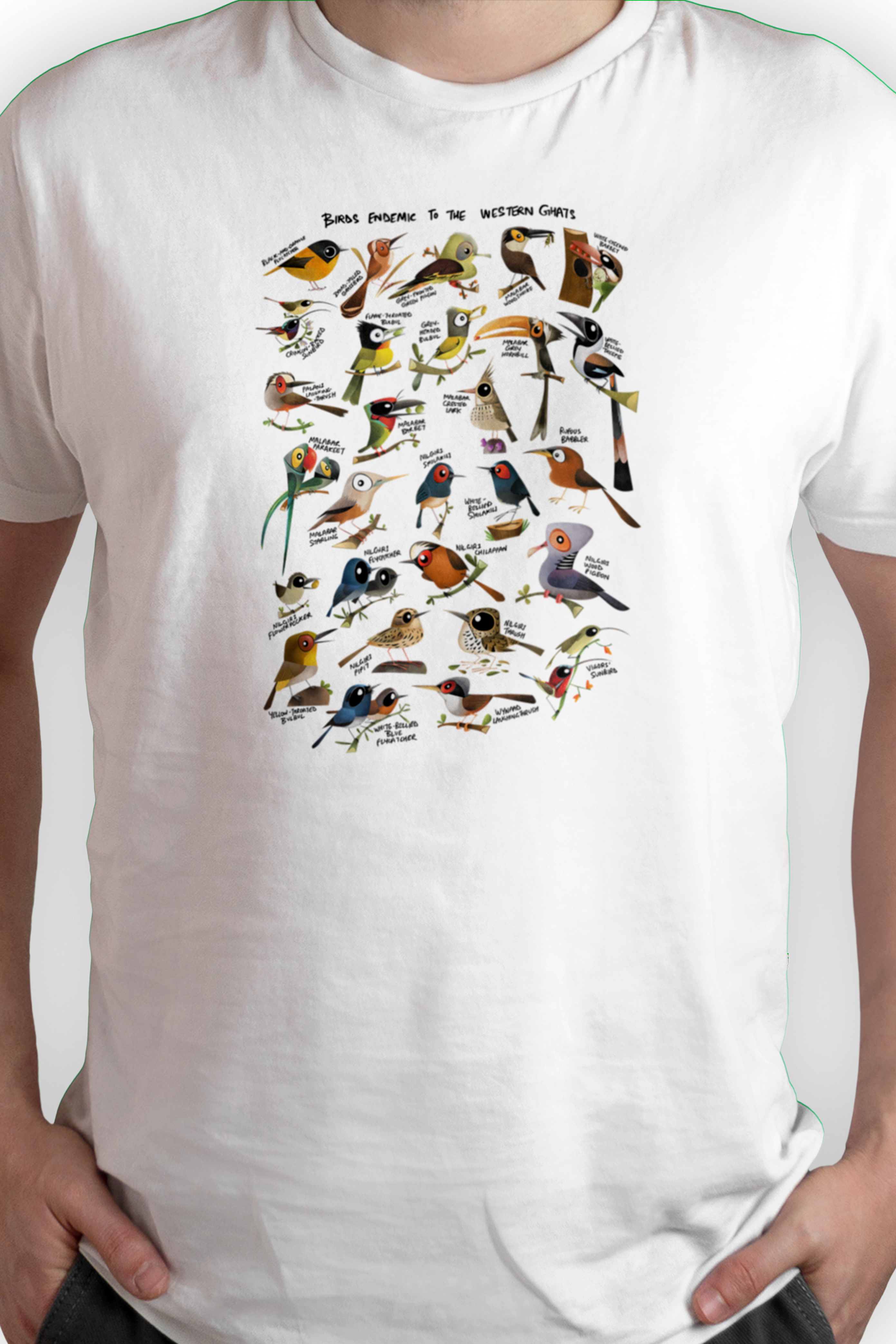 Birds Endemic To Western Ghats Tshirt