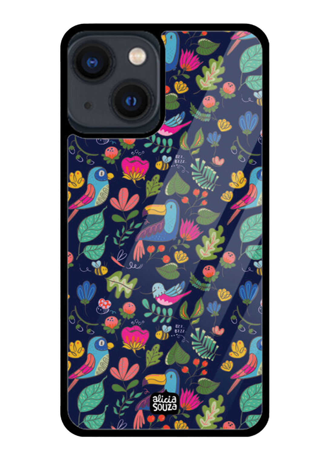 Midnight Blossom Glass iPhone Cover