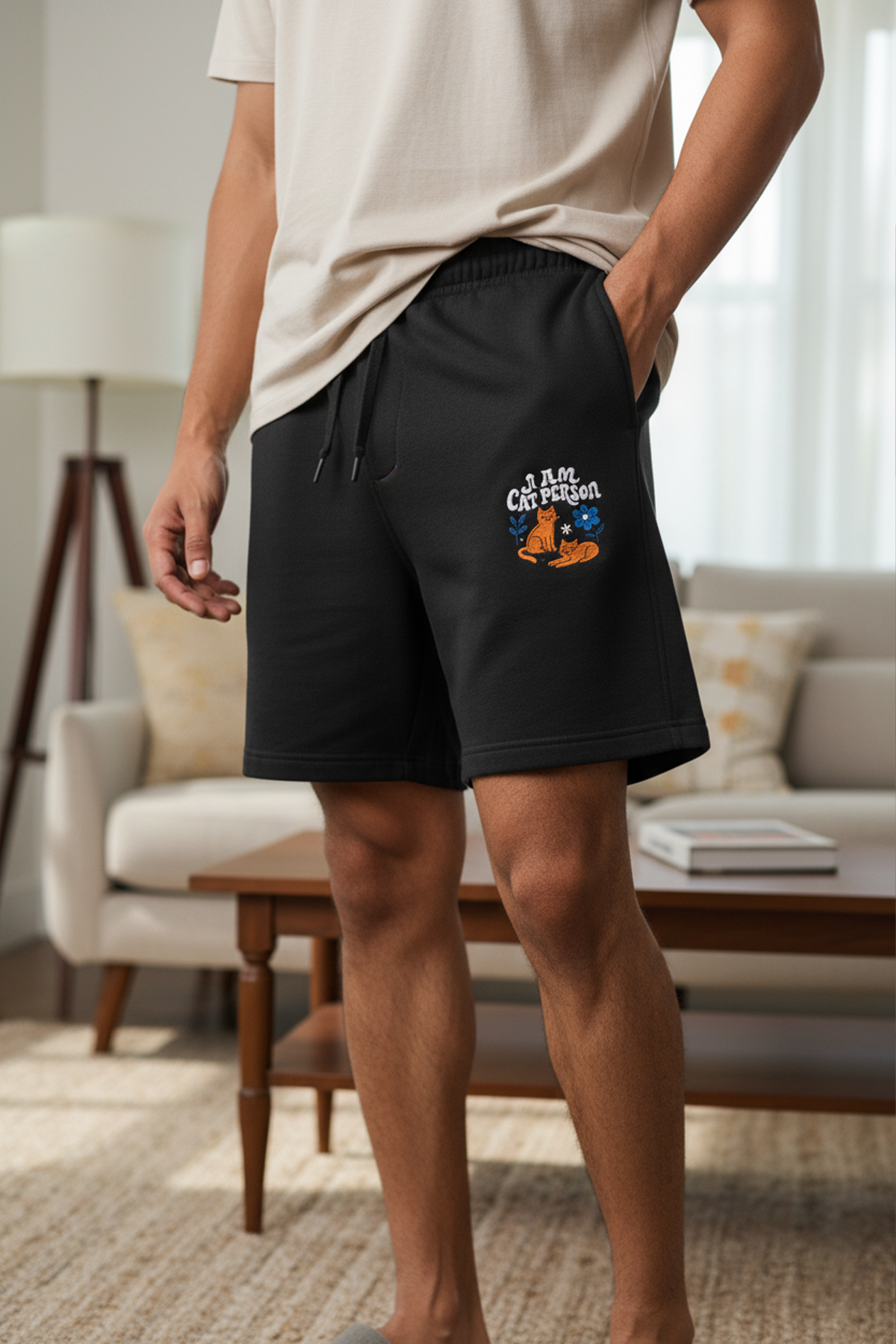 I am a Cat Person Men's Terry Shorts