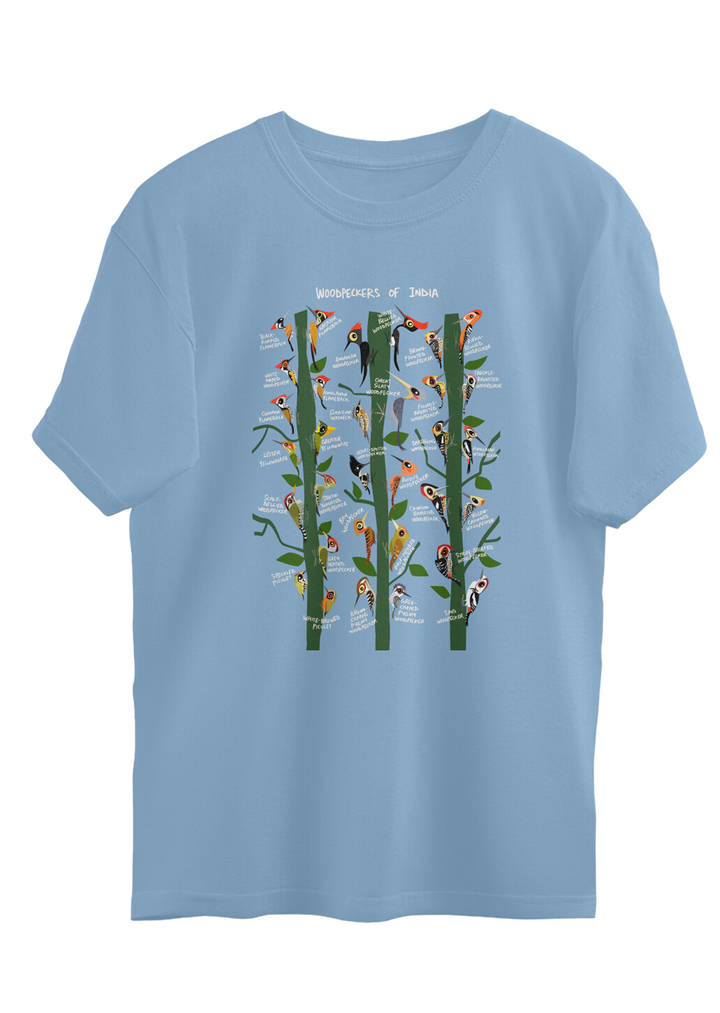 Woodpeckers of India Oversized T-shirt