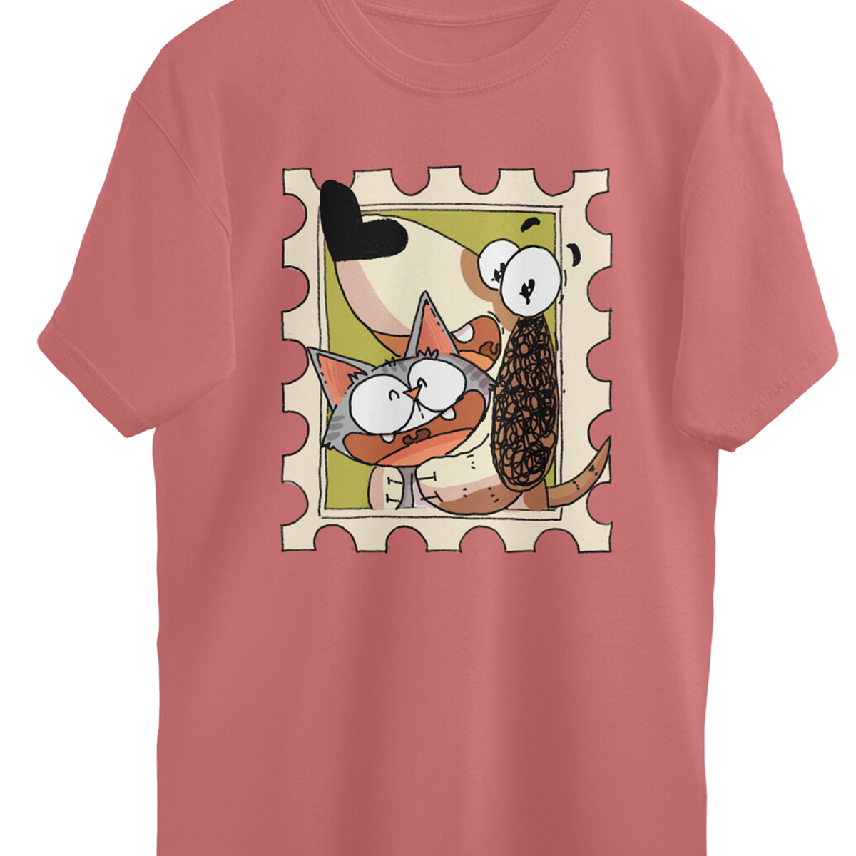 【Your lovable】Satin Rose Box T-shirts 4-Pink-Black-