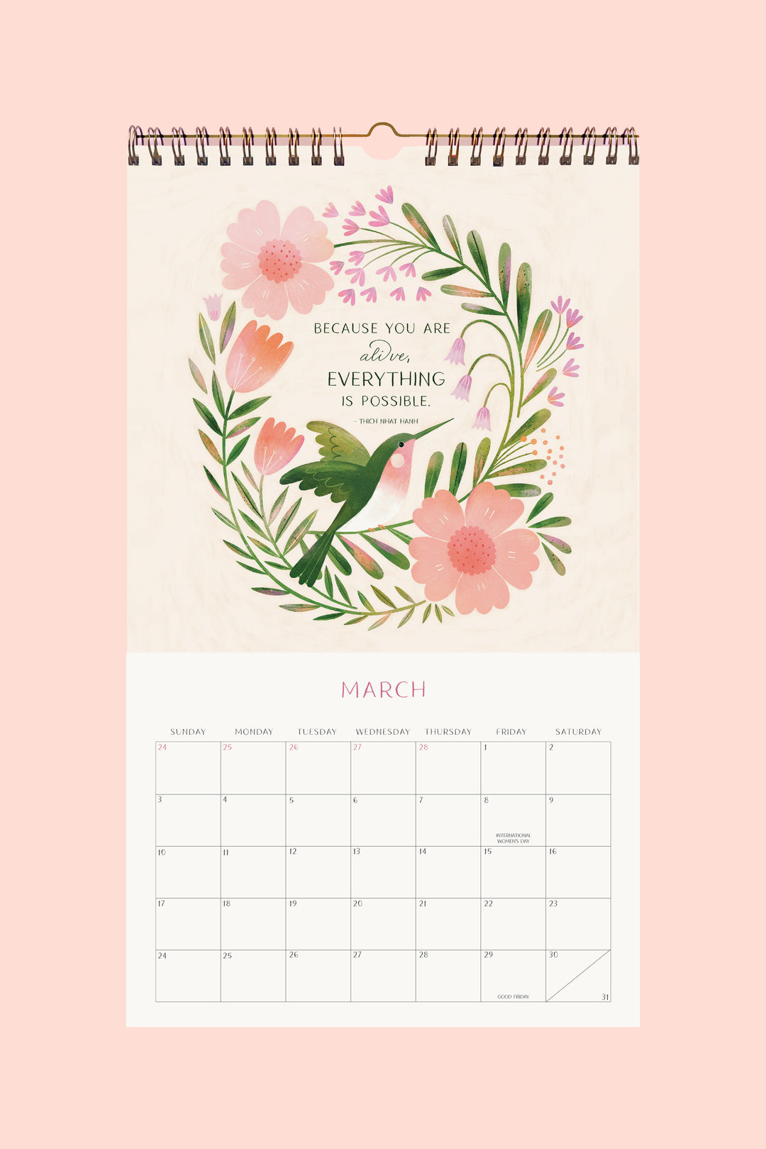 2024 Blooming Garden Wall Calendar