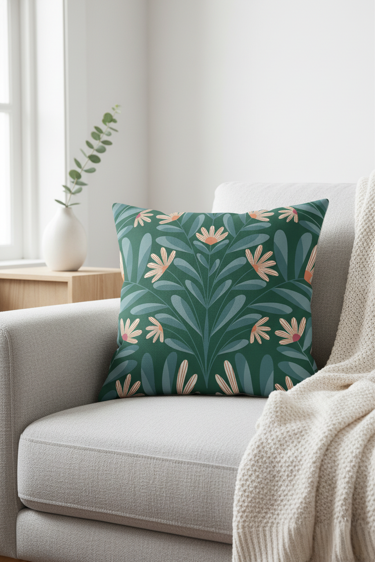 Green Garden Cushion Cover
