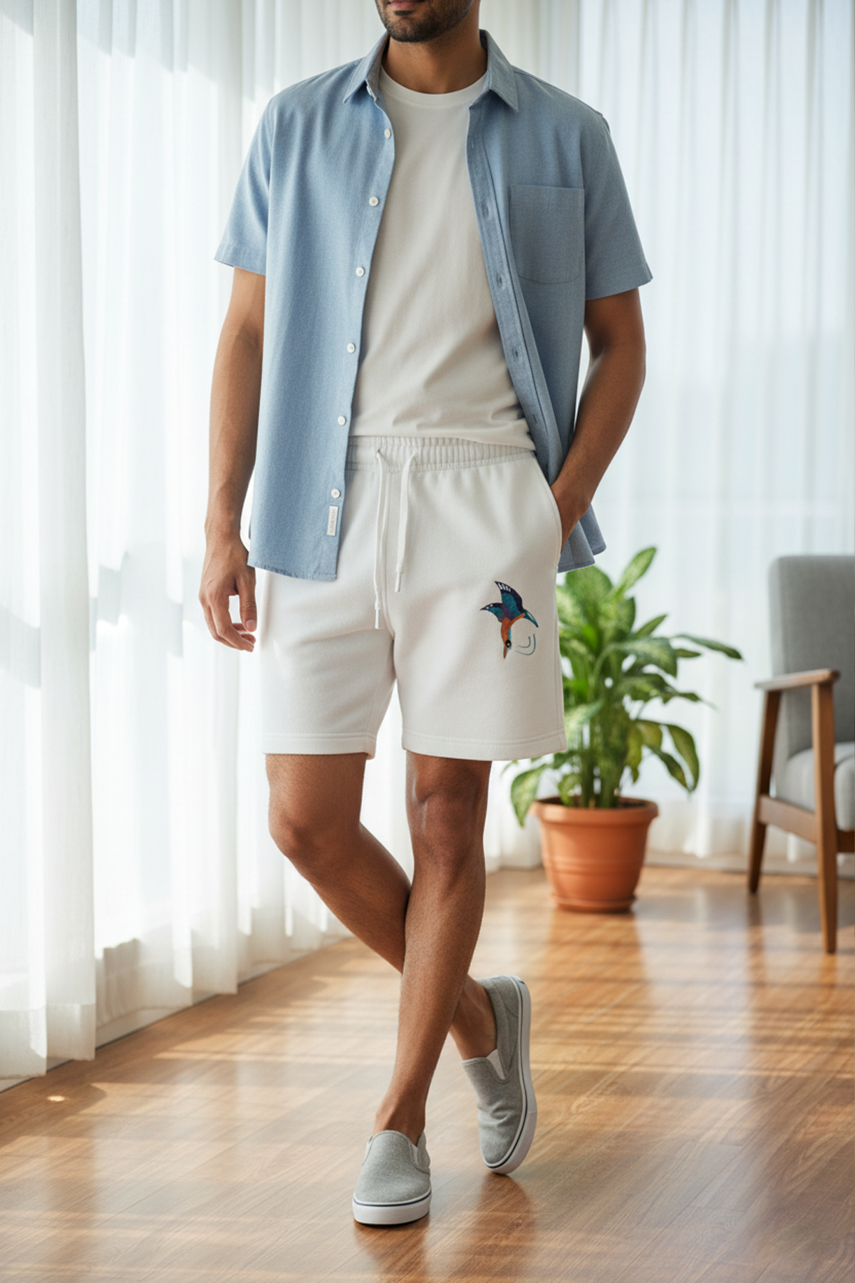 Kingfisher Unisex Terry Shorts