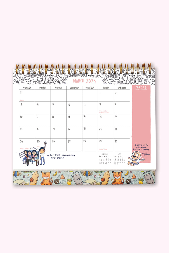 2024 Endearing Desk Calendar