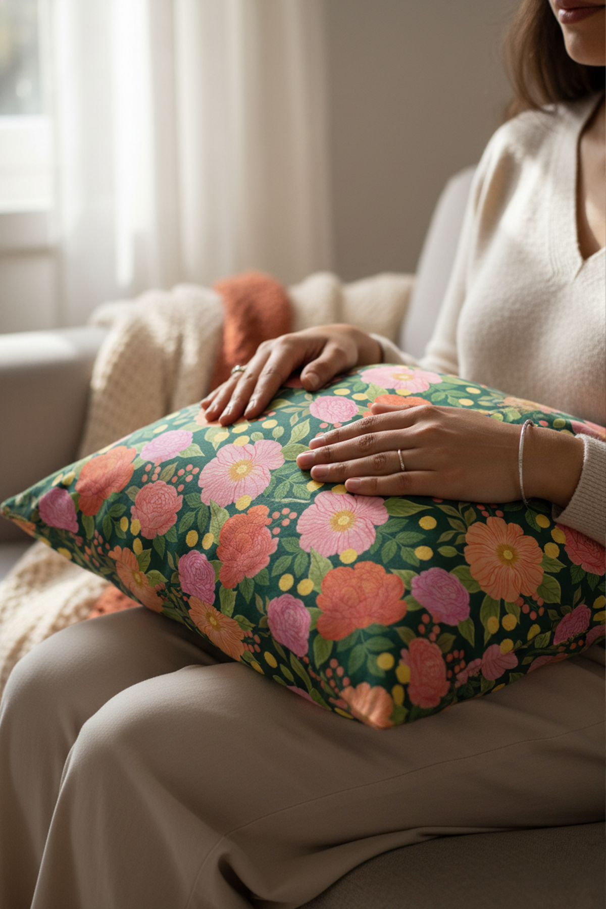 Stop & Smell the Flowers Cushion Cover