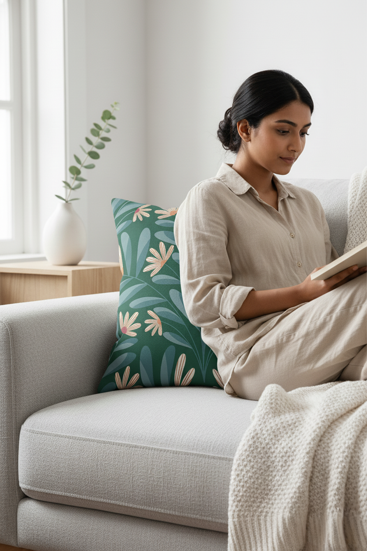 Green Garden Cushion Cover