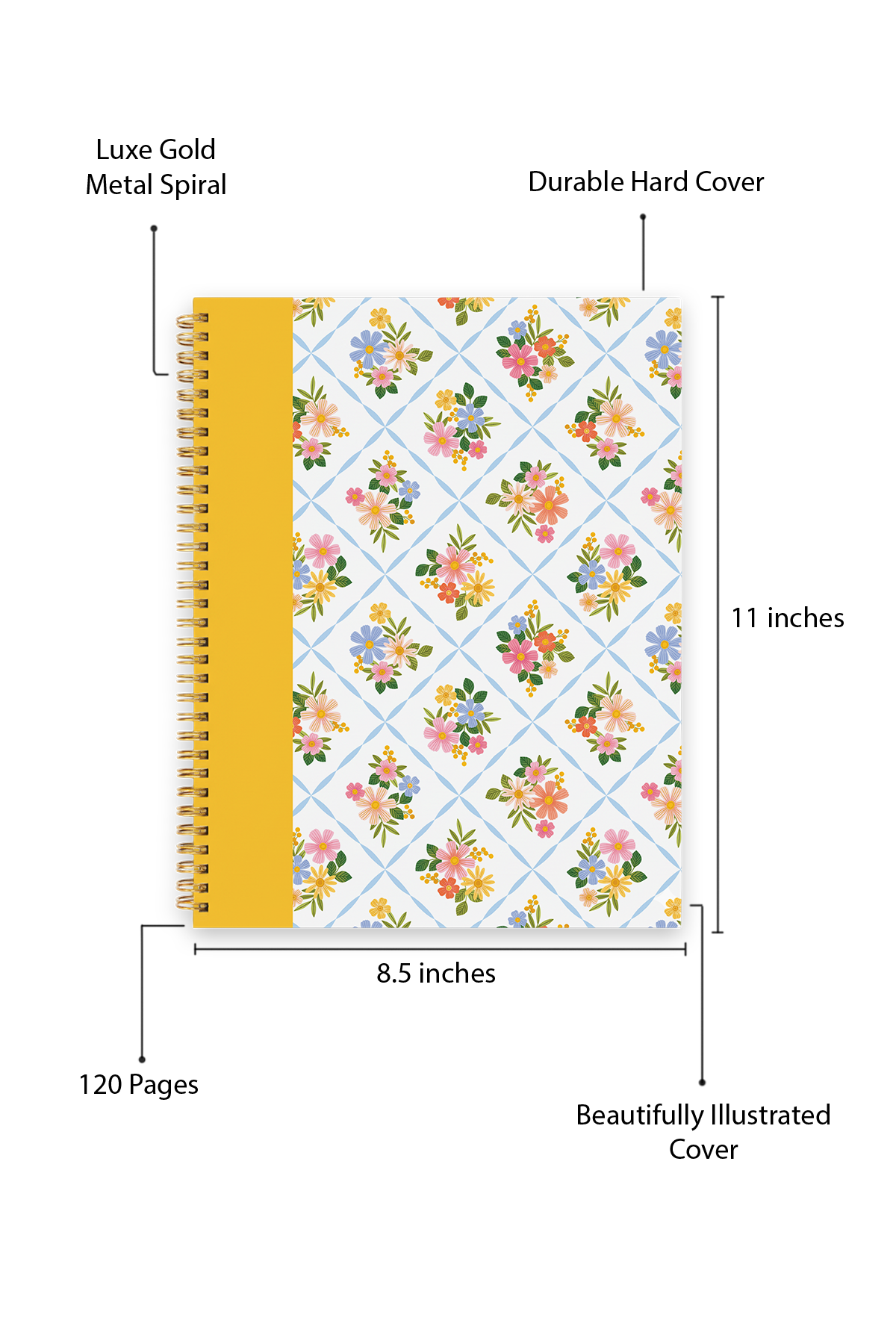 Wildflower A5 Wiro  Notebook