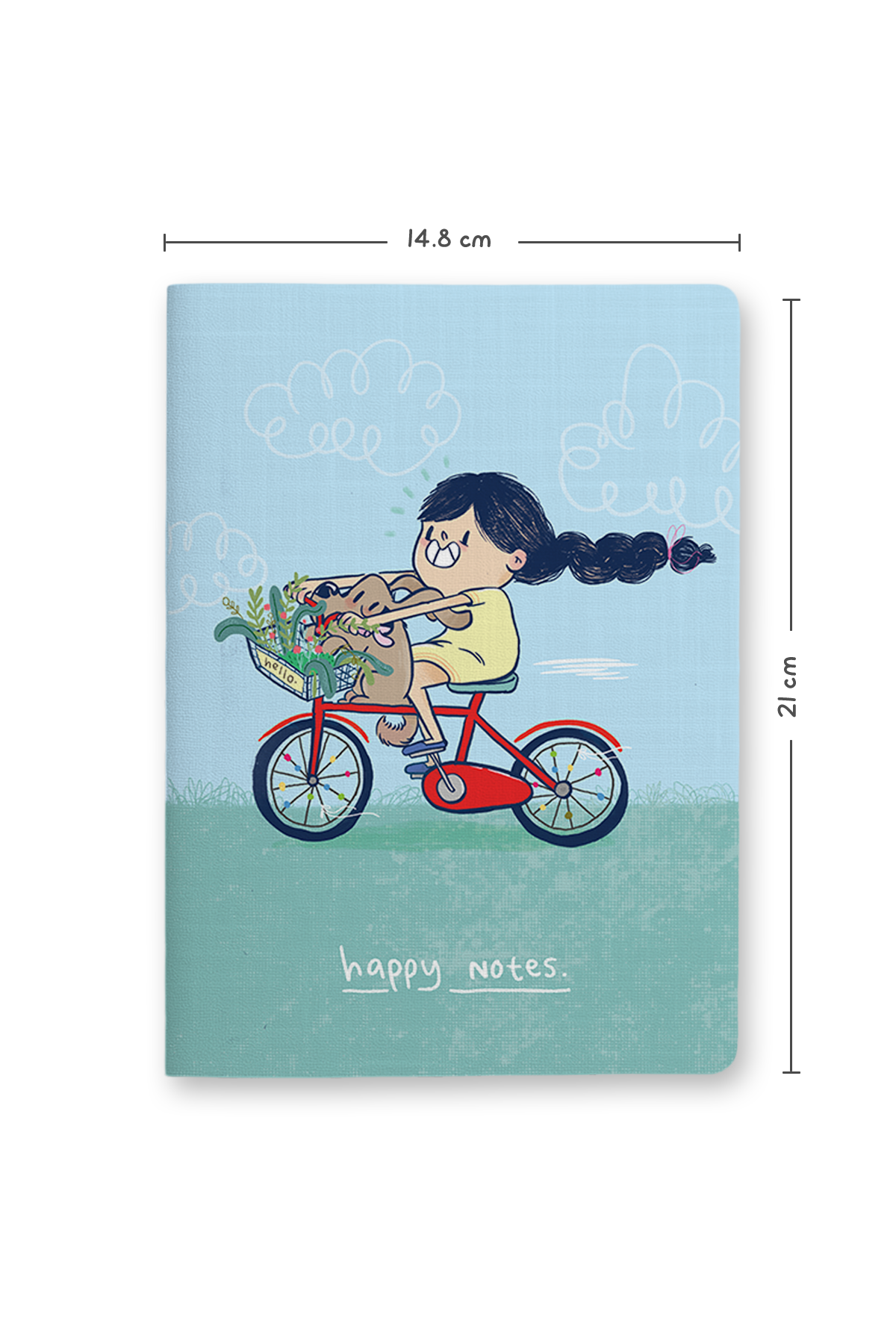 Happy Notes Saddle Stitch Notebook - Combo of 2