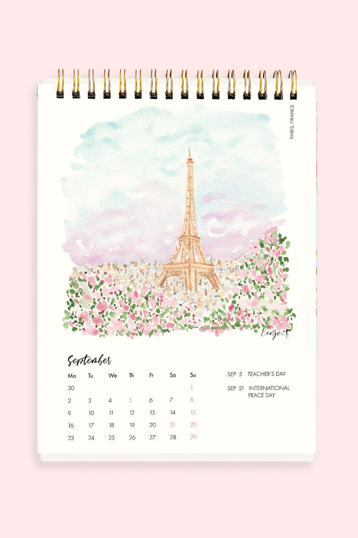 2024 Around the World Desk Calendar