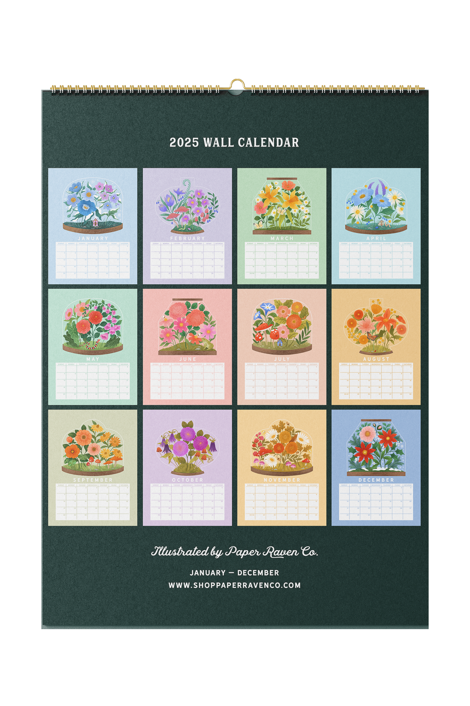 2025 Terrarium Wall Calendar