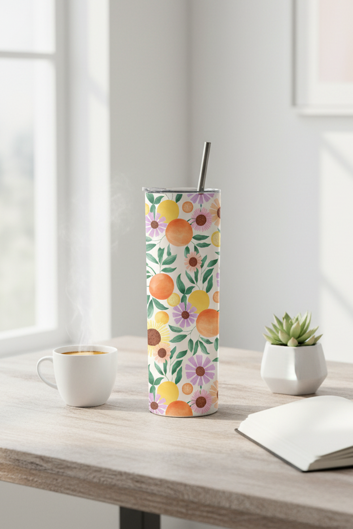Orange Garden Tumbler Bottle