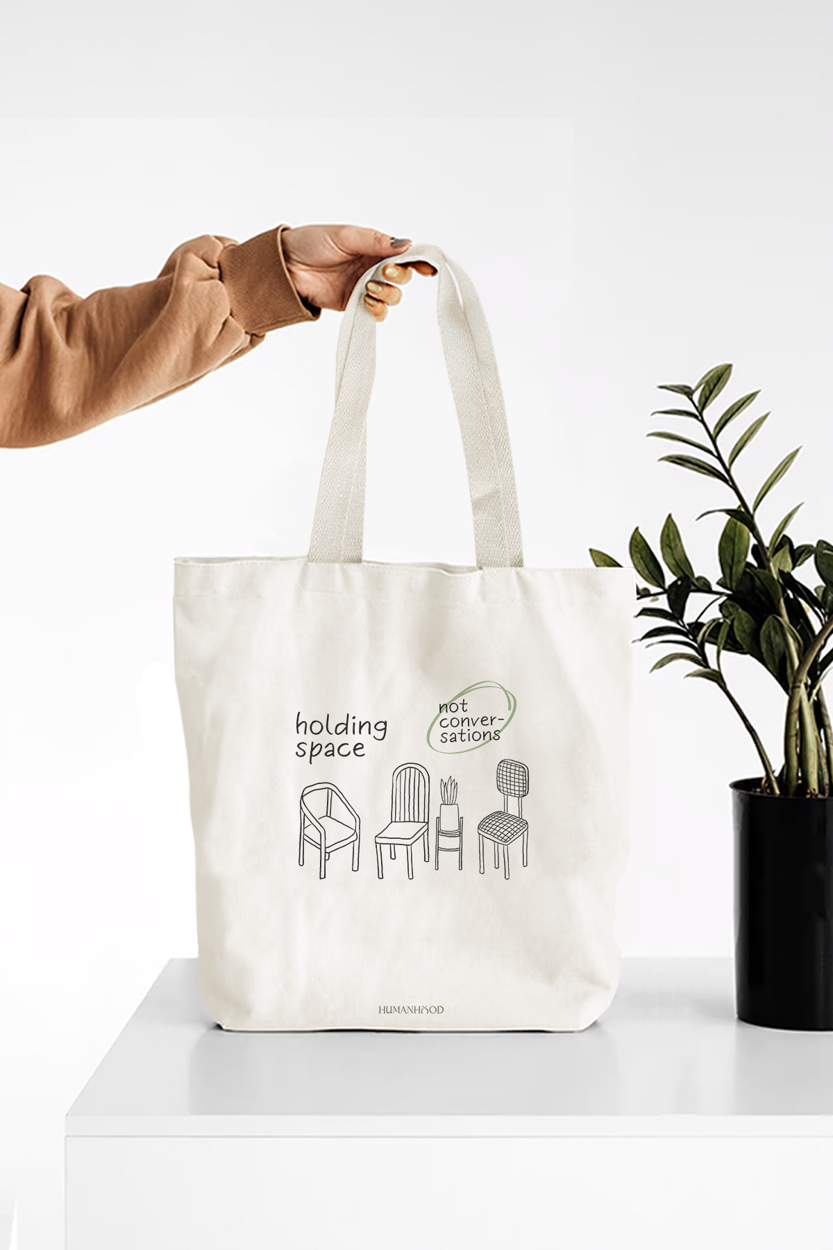 Holding Space Not Conversation Tote Bag