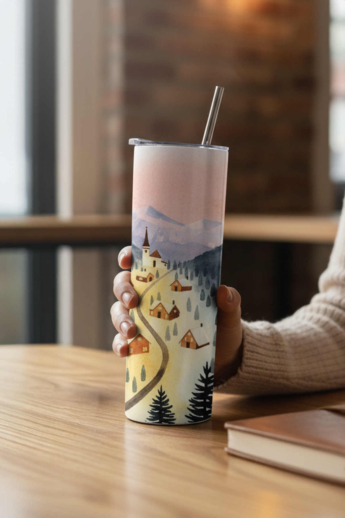 Winter Village Tumbler Bottle