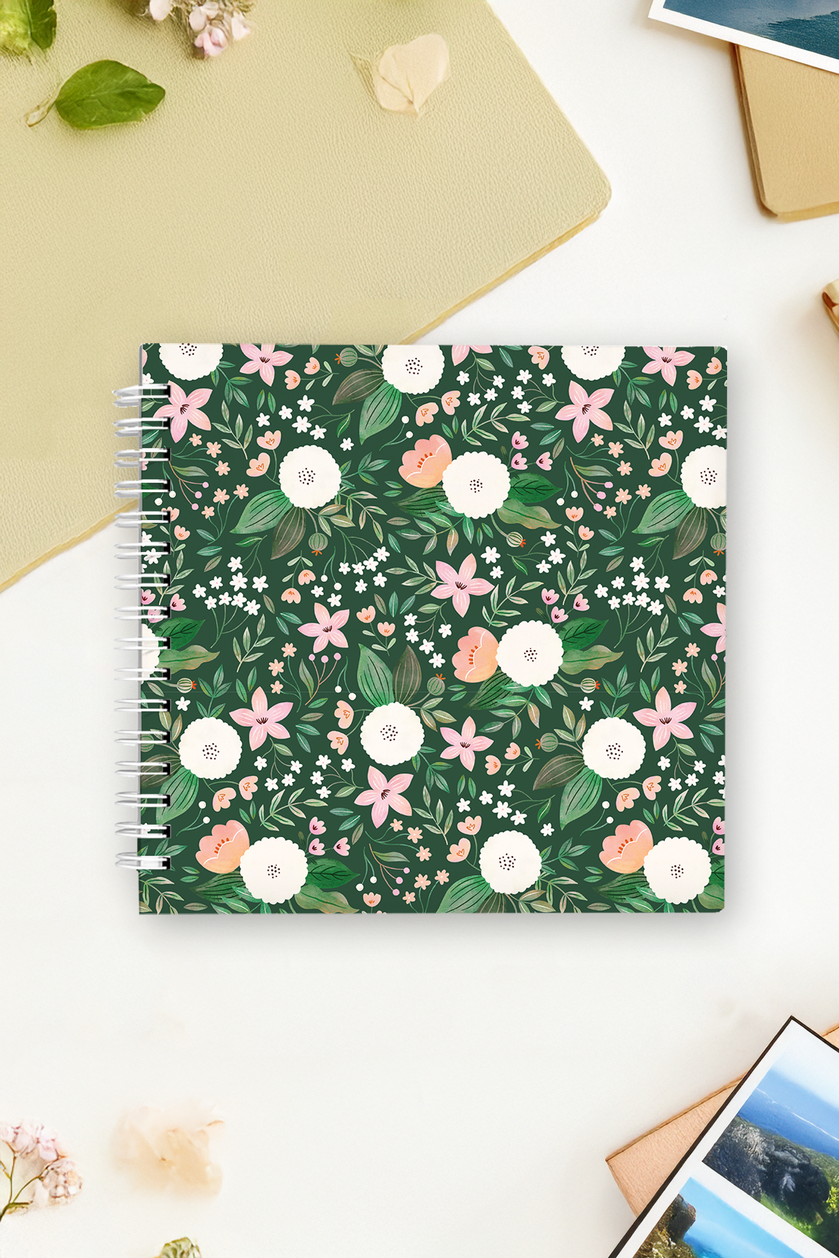 Green Floral Mini Photo Album
