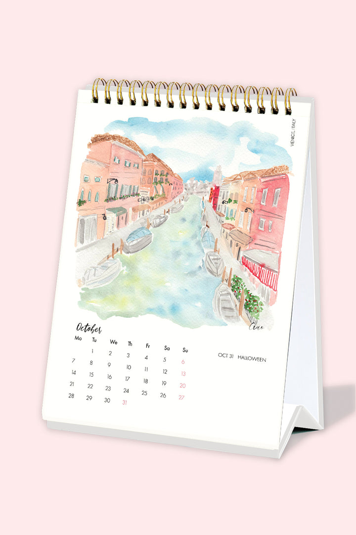 2024 Around the World Desk Calendar