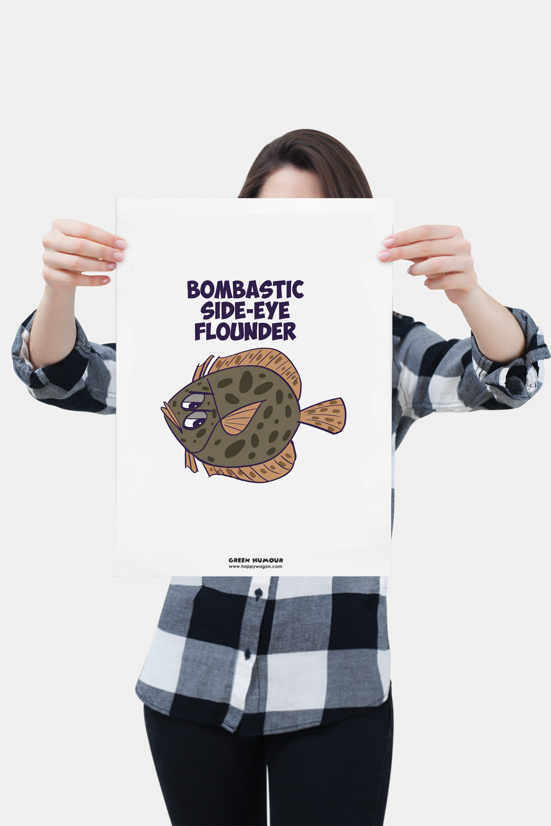 Bombastic Side-Eye Flounder Non Tearable Poster
