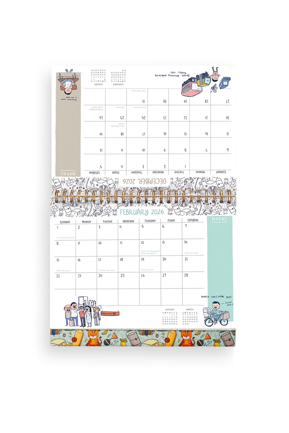 2026 Endearing Desk Calendar