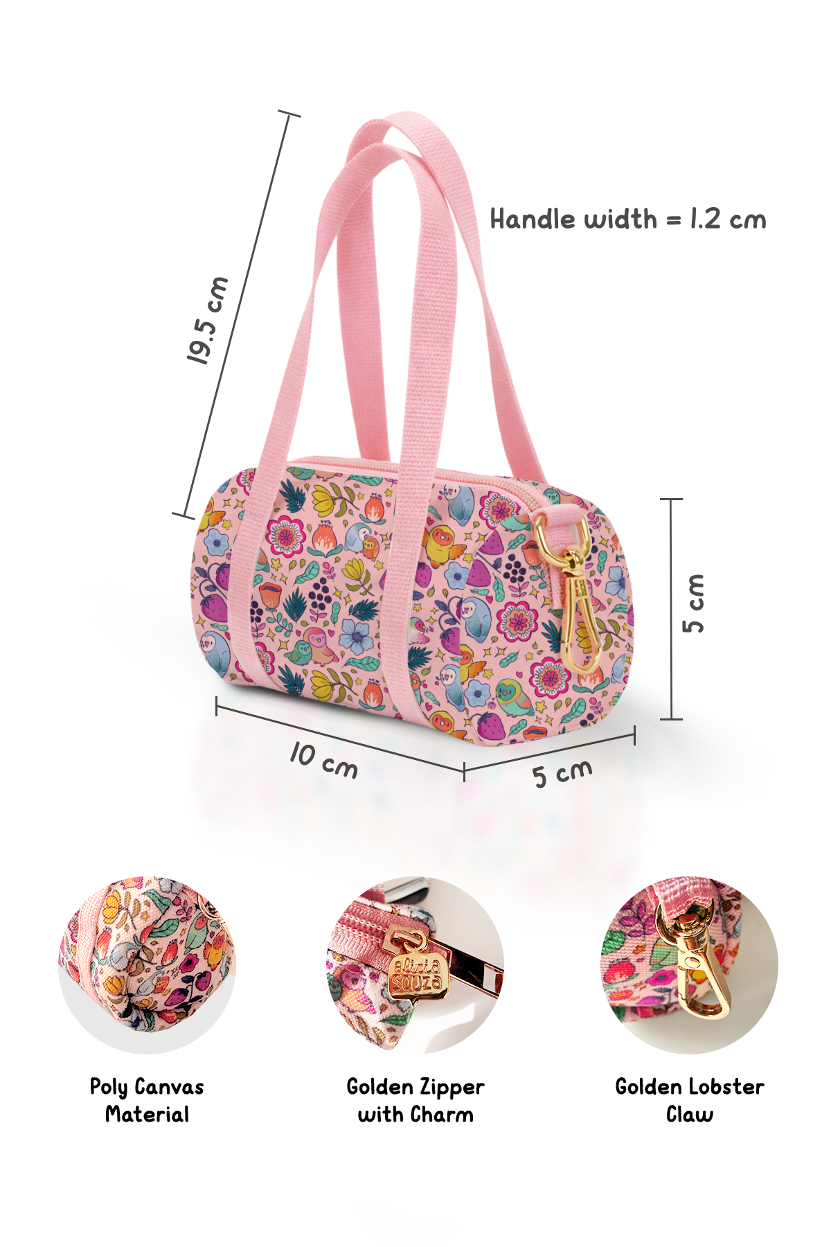 Mini Duffle Bag Charm