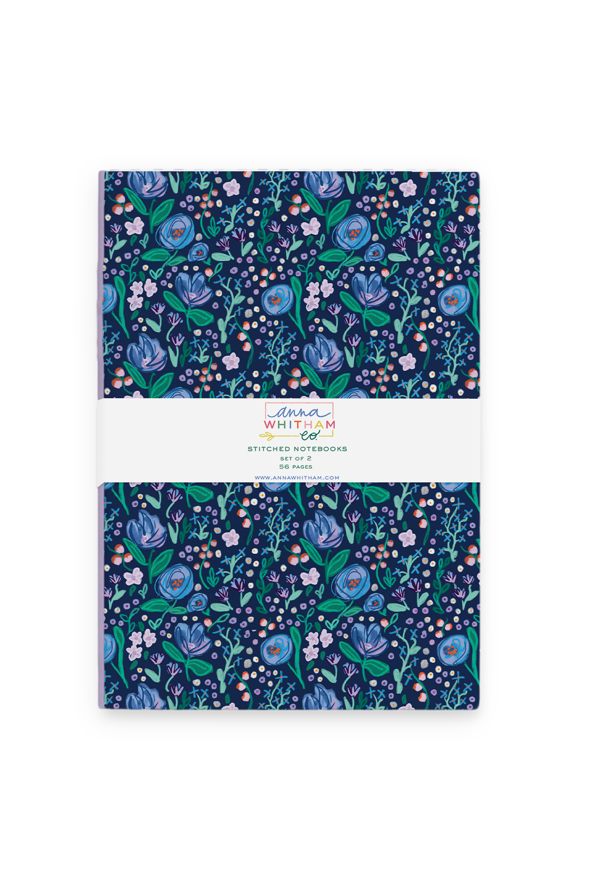 Alison Floral and Blue Stripes Notebooks Set