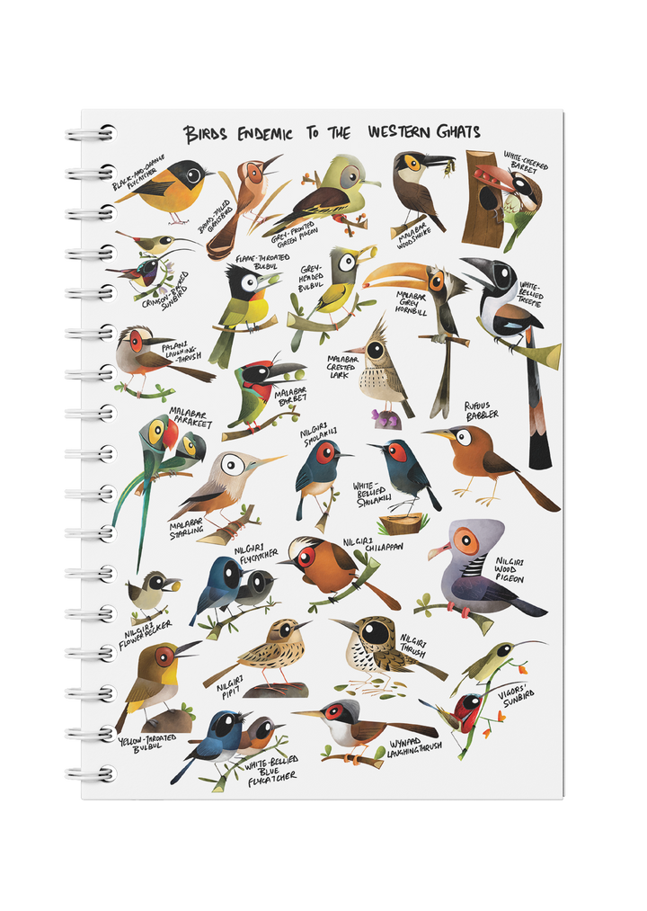 Birds Endemic To Western Ghats Notebook