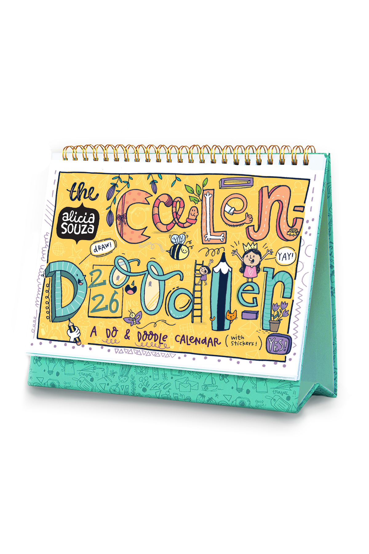 2026 Calendoodler Desk Calendar