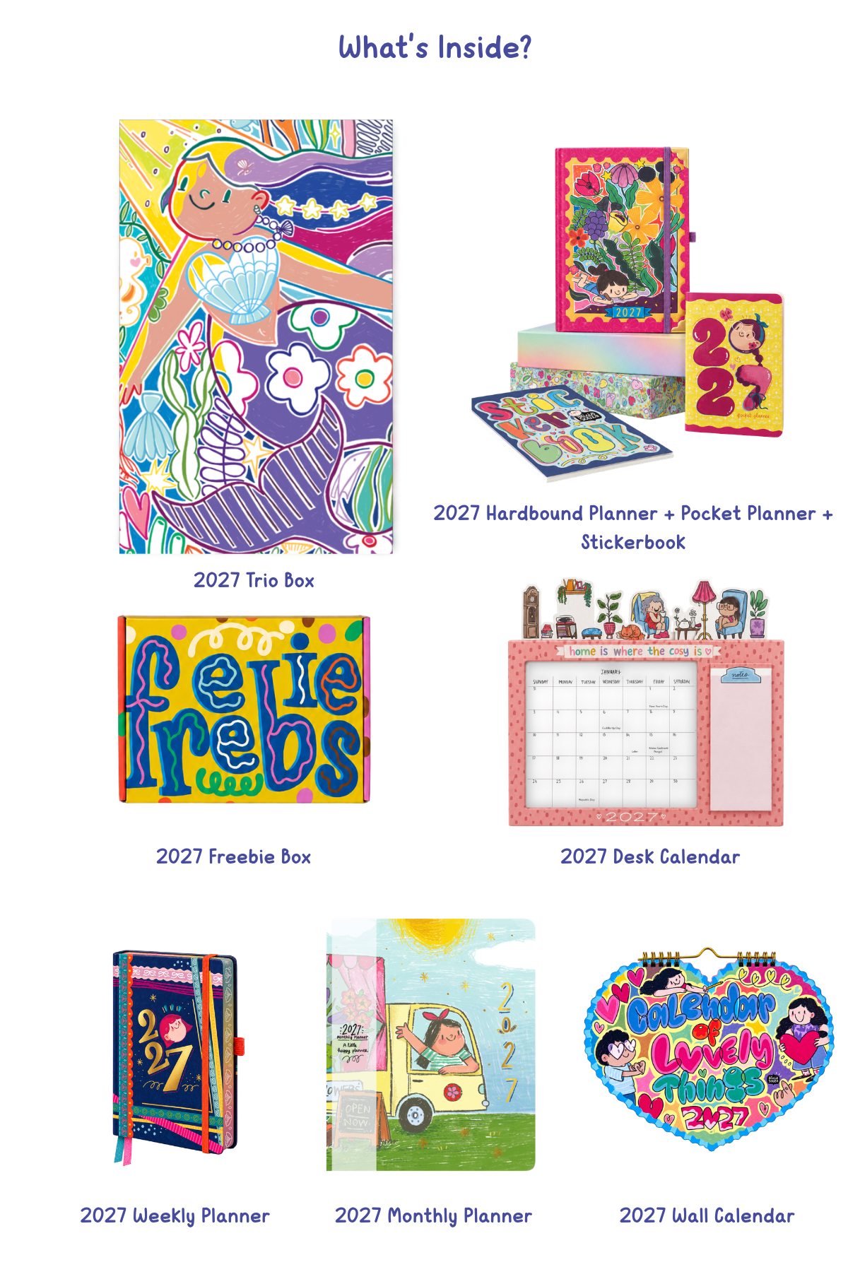 The 2027 Ultimate 2027 Set -  Hardbound Planner TRIO + Freebie Box + Monthly & Weekly Planner