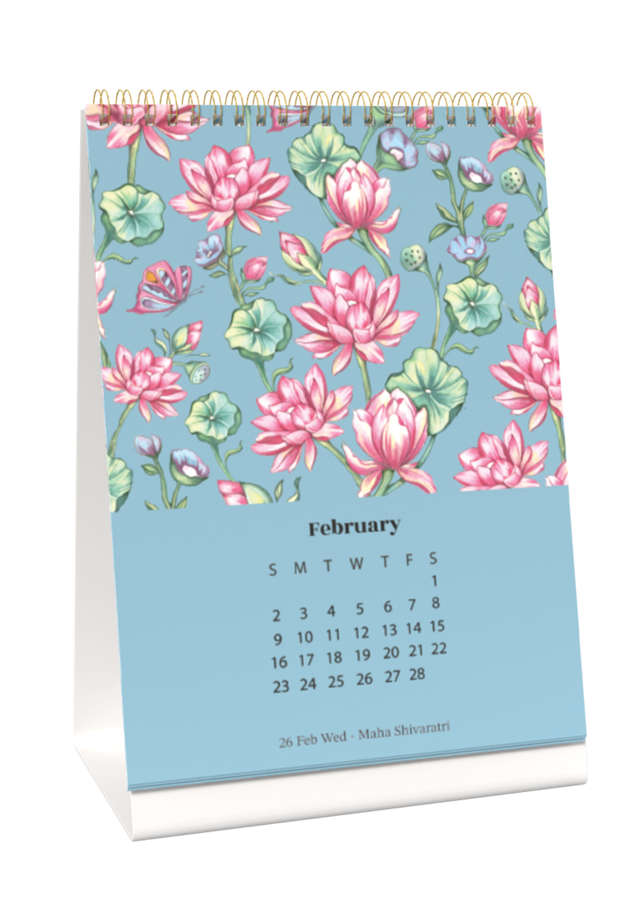 2025 Floral Desk Calendar