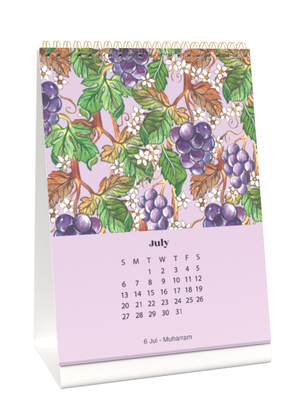 2025 floral desk calendar