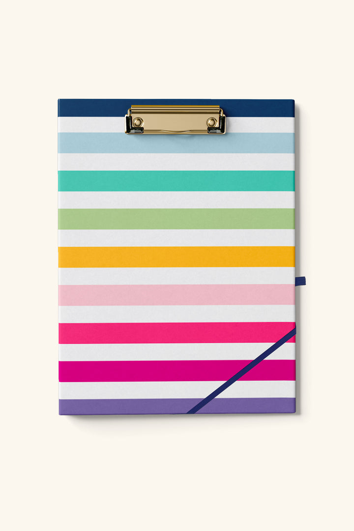 Rainbow Ribbon Clipfolio | Clipboard & Notepad Duo