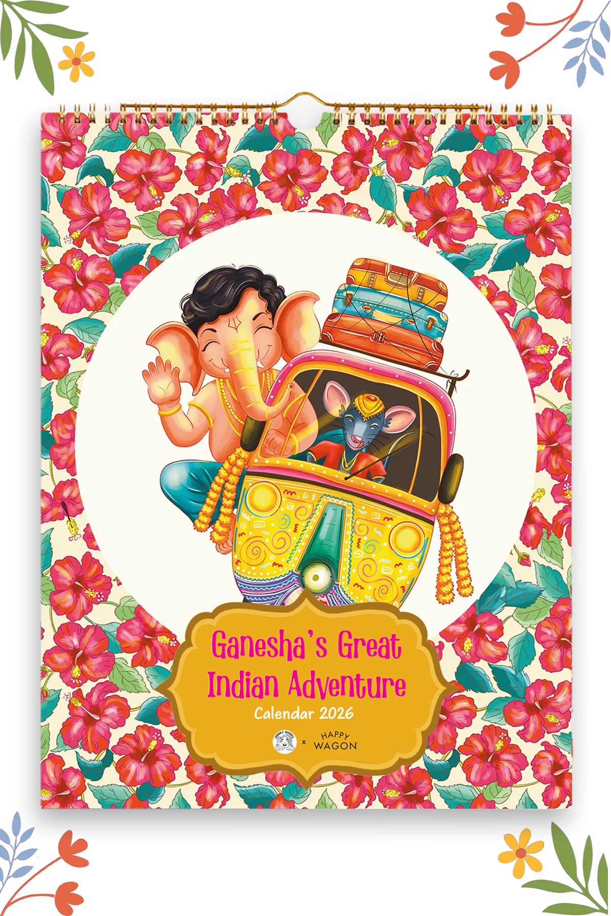 2026 Ganesha's Great Indian Adventure Wall Calendar