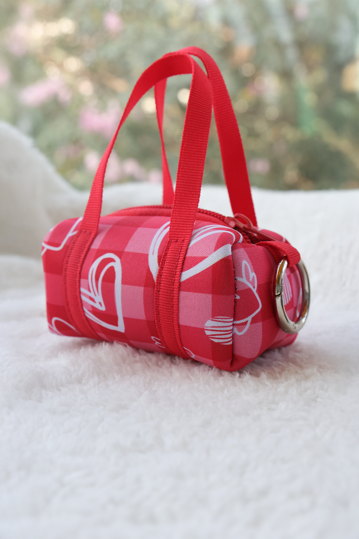 Hearts Mini Duffle Bag Charm