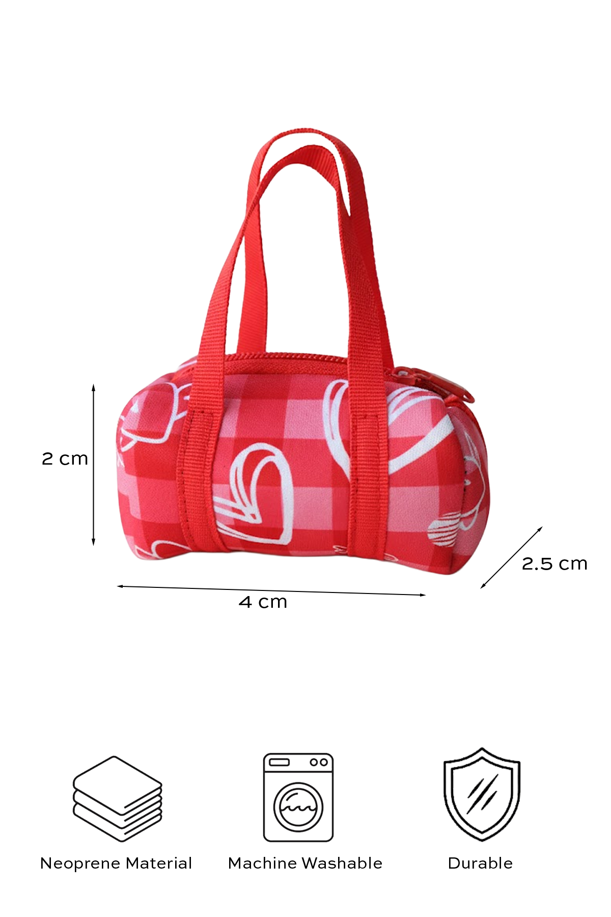 Hearts Mini Duffle Bag Charm