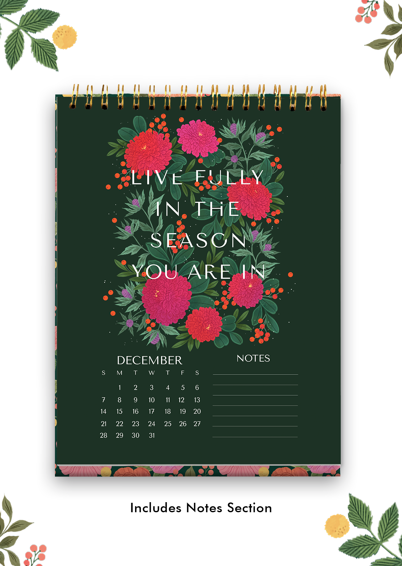 2025 Stop & Smell the Flowers Desk Calendar