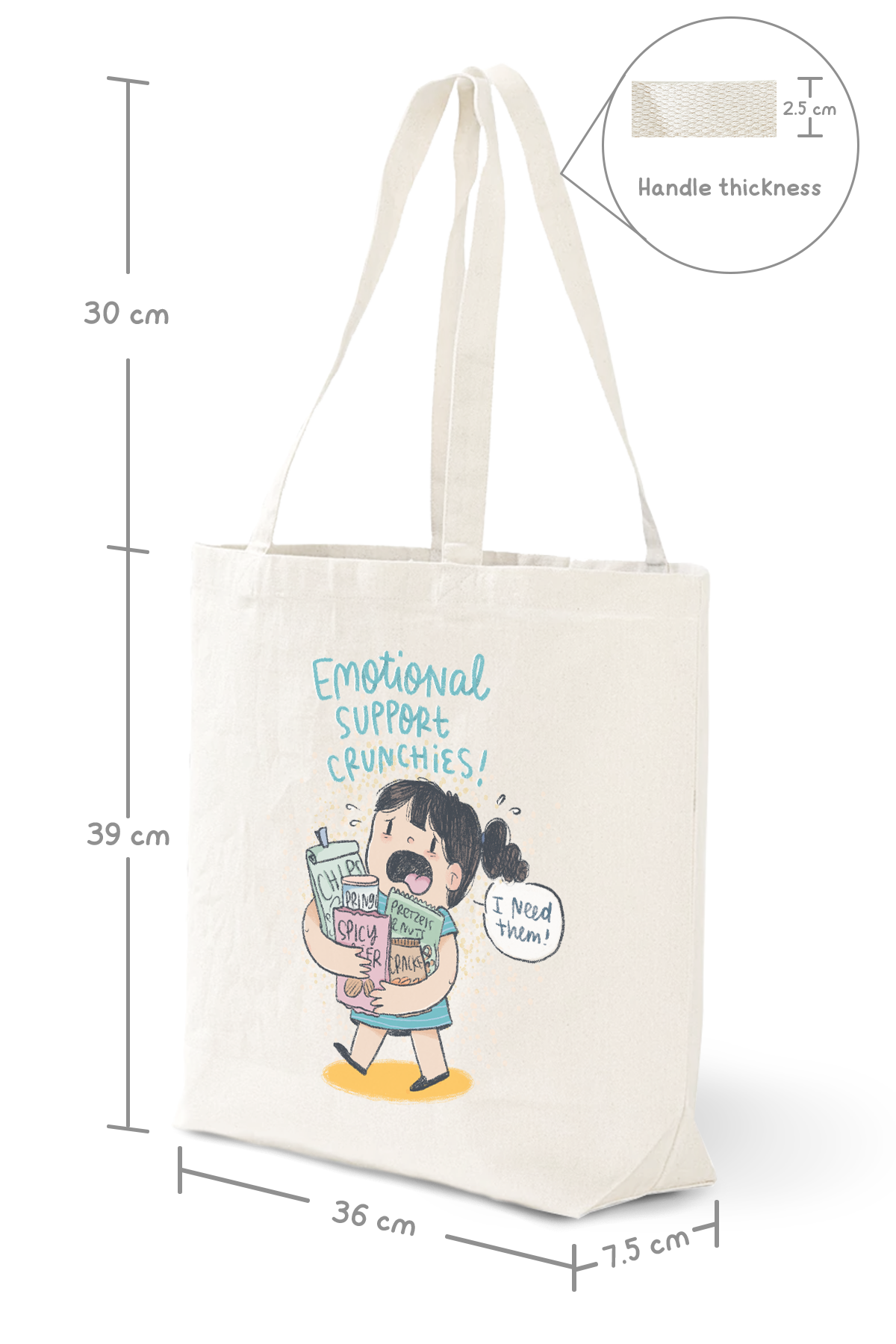 Emotional Support Crunchies Tote Bag