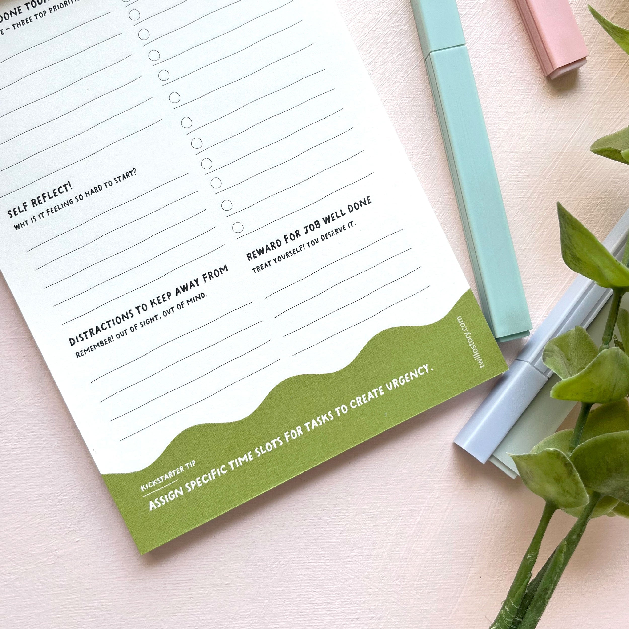 Kickstarter - Mini Anti Procrastination Journal