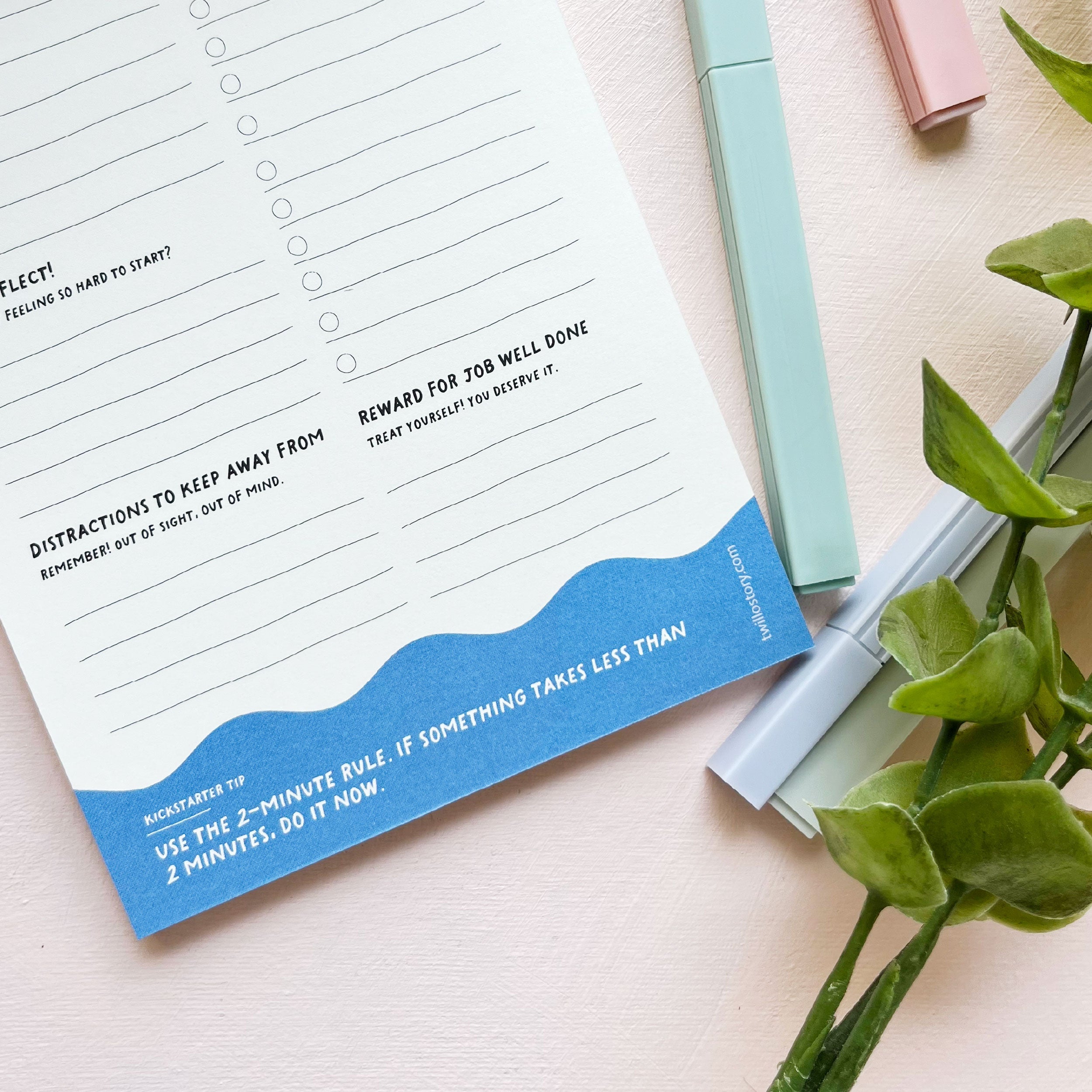 Kickstarter - Mini Anti Procrastination Journal