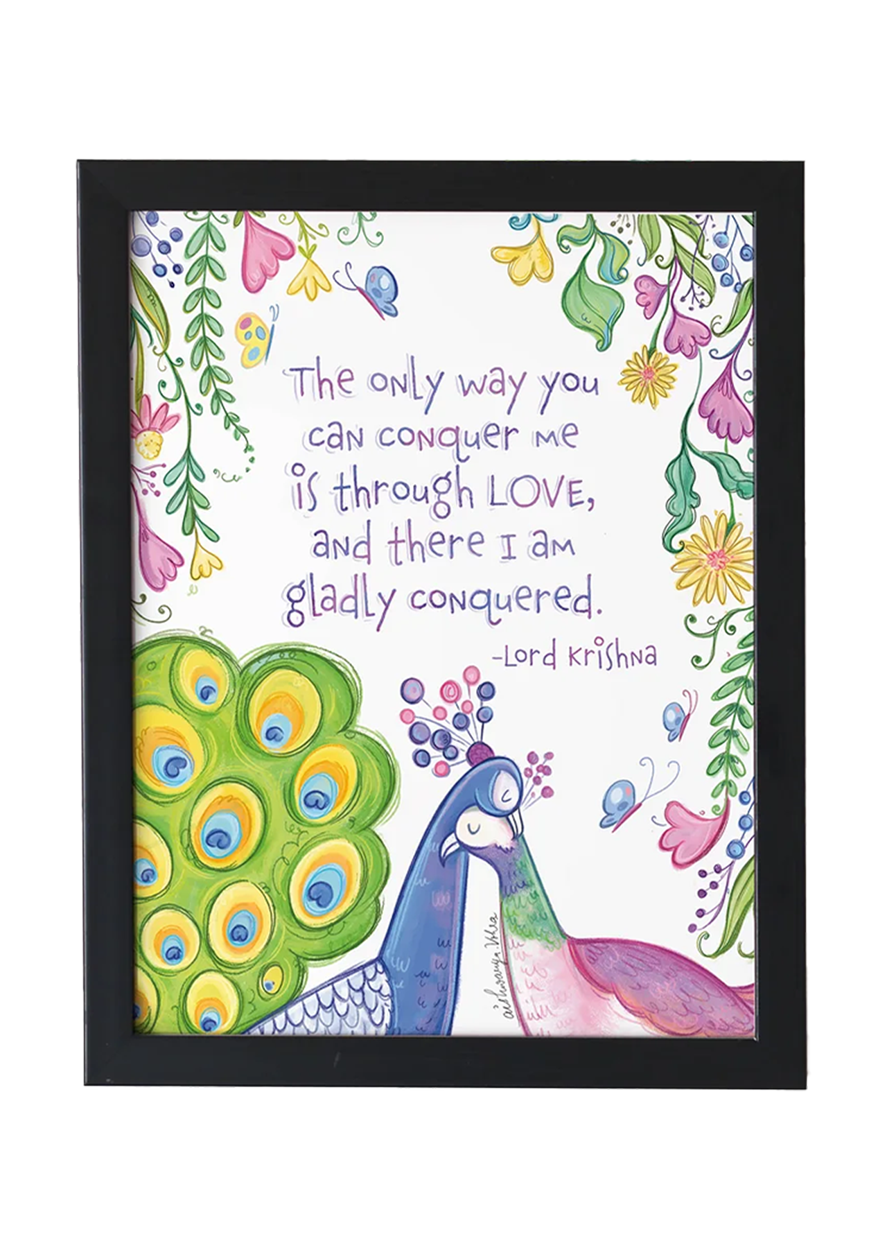 Krishna Quote Wall Art