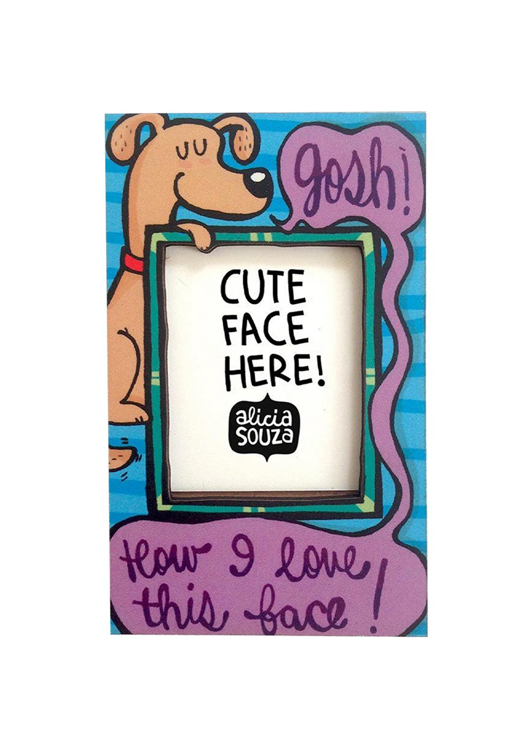 Love this face! - Refrigerator magnetic frame (small)